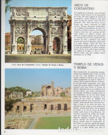 Otros art&iacute;culos de coleccionismo en papel: LAMINA V54221: Arco de Constantino y Templo de Venus en Roma - Eugenio Pucci