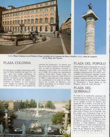 Altri oggetti di carta: LAMINA V54251: Plaza Colonna, Columna de Marco Aurelio y Plaza del Popolo, Roma - Eugenio Pucci