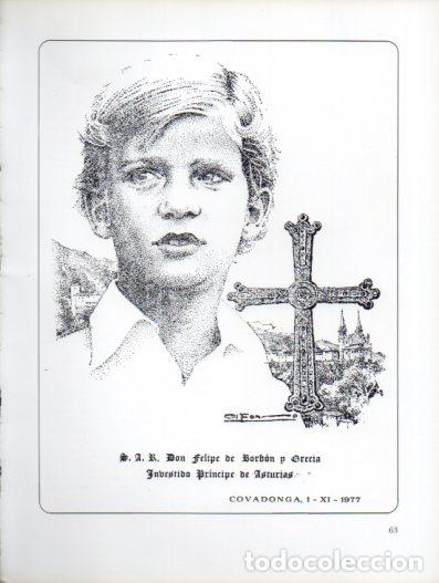 Sammelleidenschaft Andere Papierartikel: LAMINA V54309: Felipe de Borbon dibujo Covadonga 1-XI-1977 - Emiliano de la Huerga