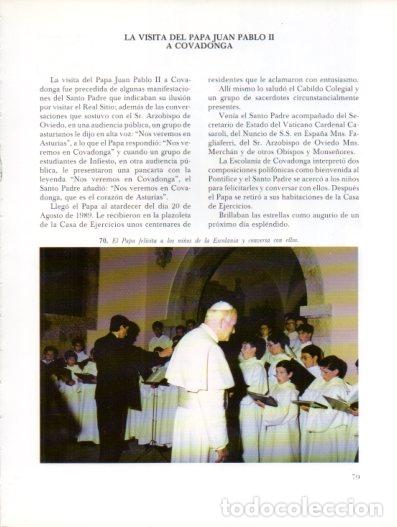 Otros art&iacute;culos de coleccionismo en papel: LAMINA V54317: Juan Pablo II con la Escolania de Covadonga - Emiliano de la Huerga
