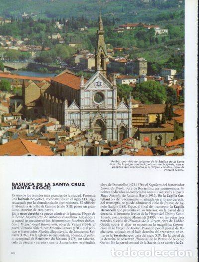 Sammelleidenschaft Andere Papierartikel: LAMINA V54352: Basilica de la Santa Cruz, Florencia