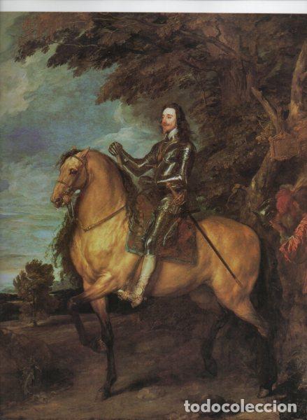 Altri oggetti di carta: LAMINA V54935: Retrato ecuestre de Carlos I de Inglaterra por van Dyck - Jose Luis Morales y Marin