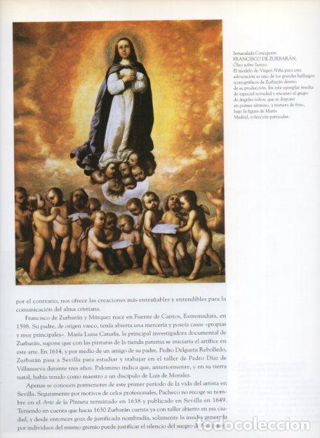 Altri oggetti di carta: LAMINA V54955: Inmaculada Concepcion por Zurbaran - Jose Luis Morales y Marin