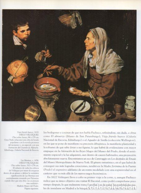 Collectionnisme Papier divers: LAMINA V54959: Vieja friendo huevos por Velazquez - Jose Luis Morales y Marin