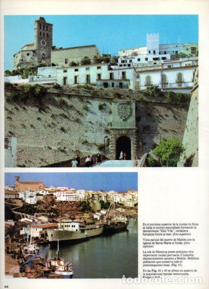 Sammelleidenschaft Andere Papierartikel: LAMINA V55064: Fortaleza Dalt Vila en Ibiza y puerto de Mahon - Nestor Lujan