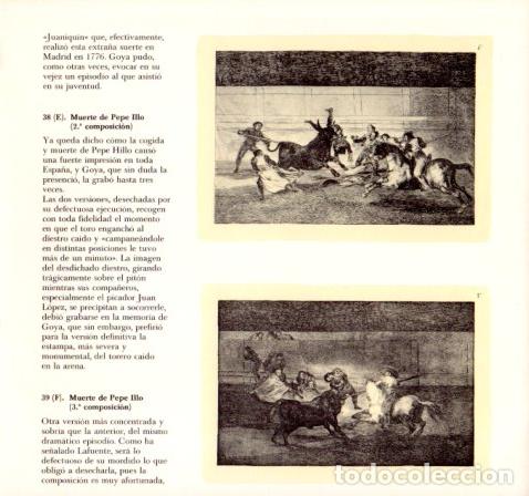 Sammelleidenschaft Andere Papierartikel: LAMINA V55165: GOYA Tauromaquia. Muerte de Pepe Illo 2 y 3 composicion - Alfonso E. Perez-Sanchez