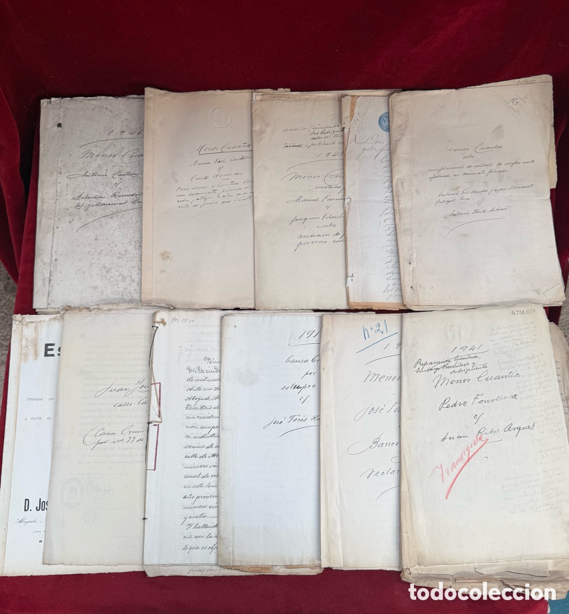 Otros art&iacute;culos de coleccionismo en papel: Gran lote +10 escrituras antiguas de 1919-1943!