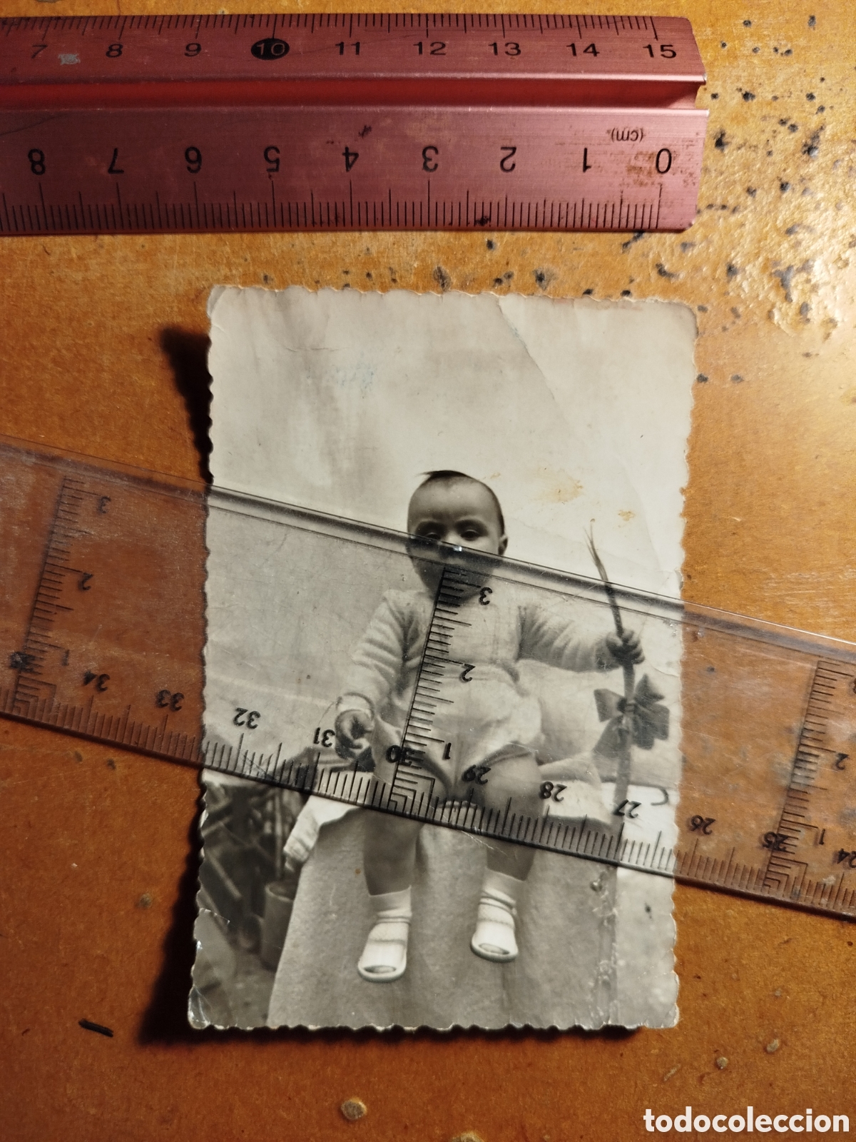 Otros art&iacute;culos de coleccionismo en papel: Fotografia antigua retrato bebe y palmon