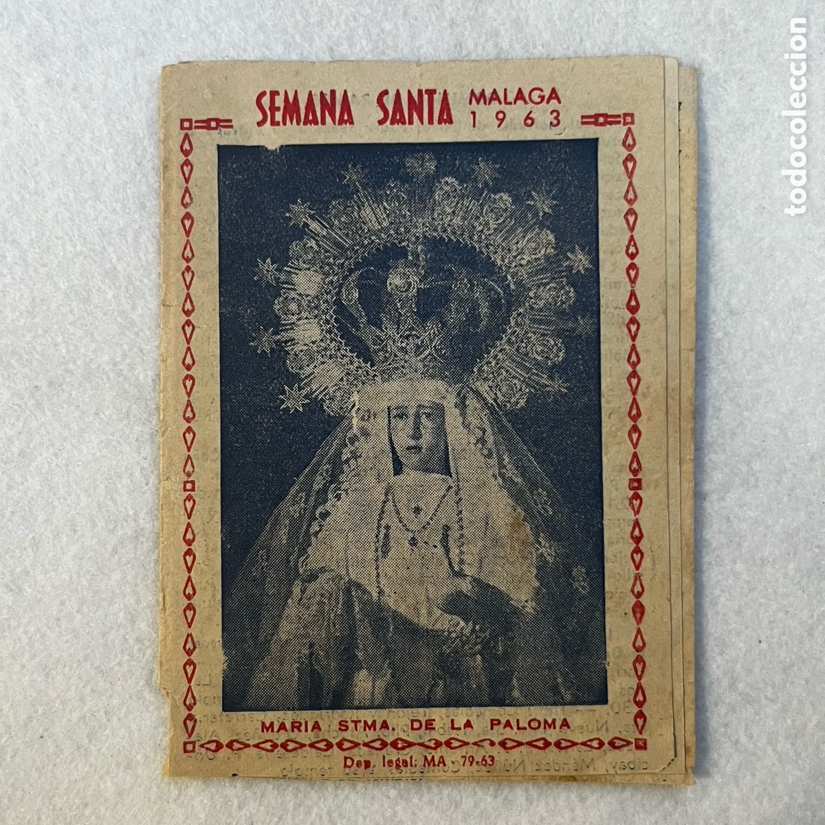 Otros art&iacute;culos de coleccionismo en papel: SEMANA SANTA M&Aacute;LAGA - PROGRAMA / ITINERARIO DE LAS COFRAD&Iacute;AS / HERMANDADES