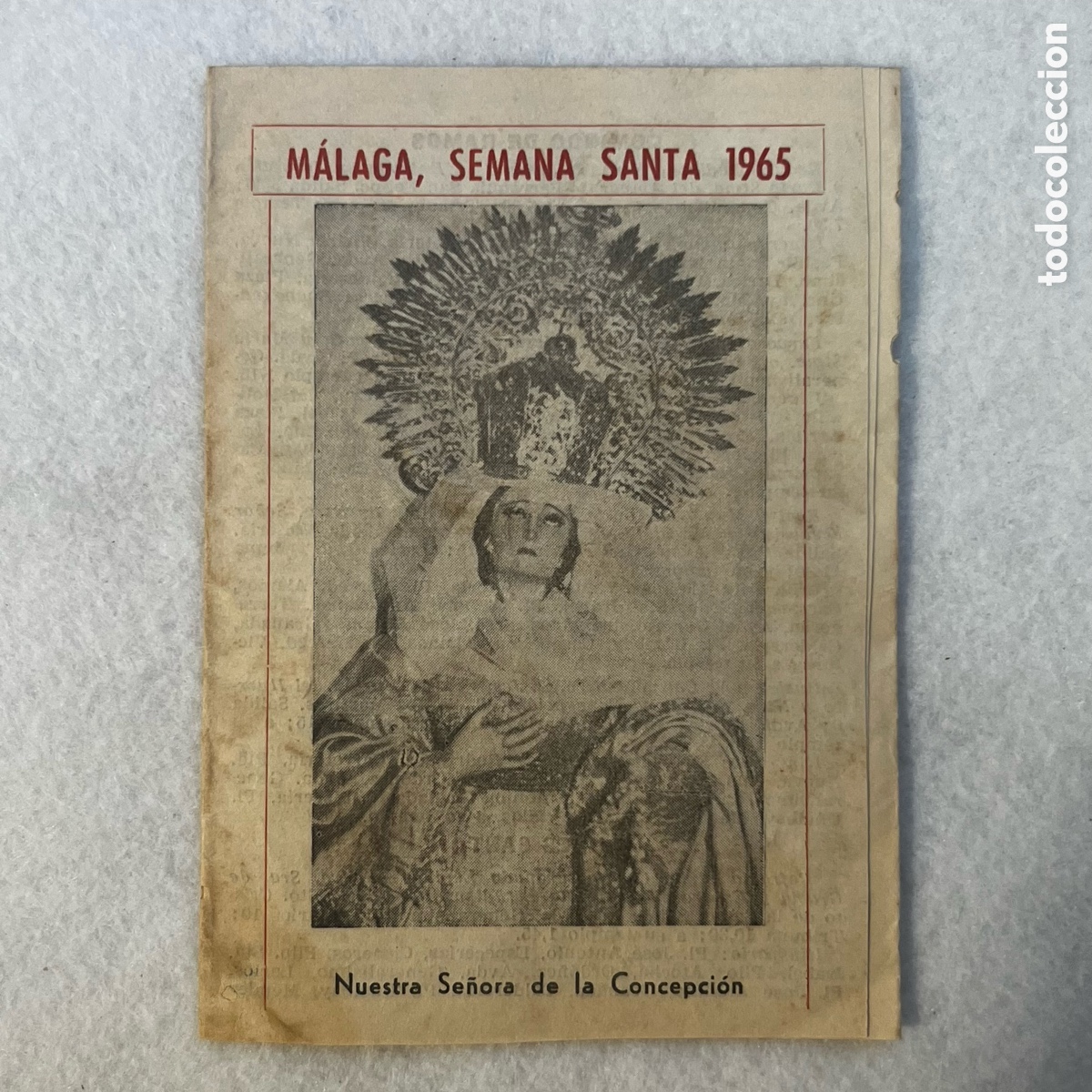 Otros art&iacute;culos de coleccionismo en papel: SEMANA SANTA M&Aacute;LAGA - PROGRAMA / ITINERARIO DE LAS COFRAD&Iacute;AS / HERMANDADES