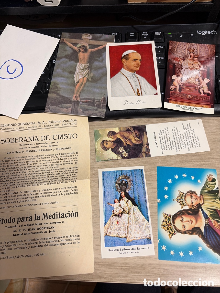 Otros art&iacute;culos de coleccionismo en papel: (I) A lote de recordatorios religiosos esquelas comuni&oacute;n enlaces
