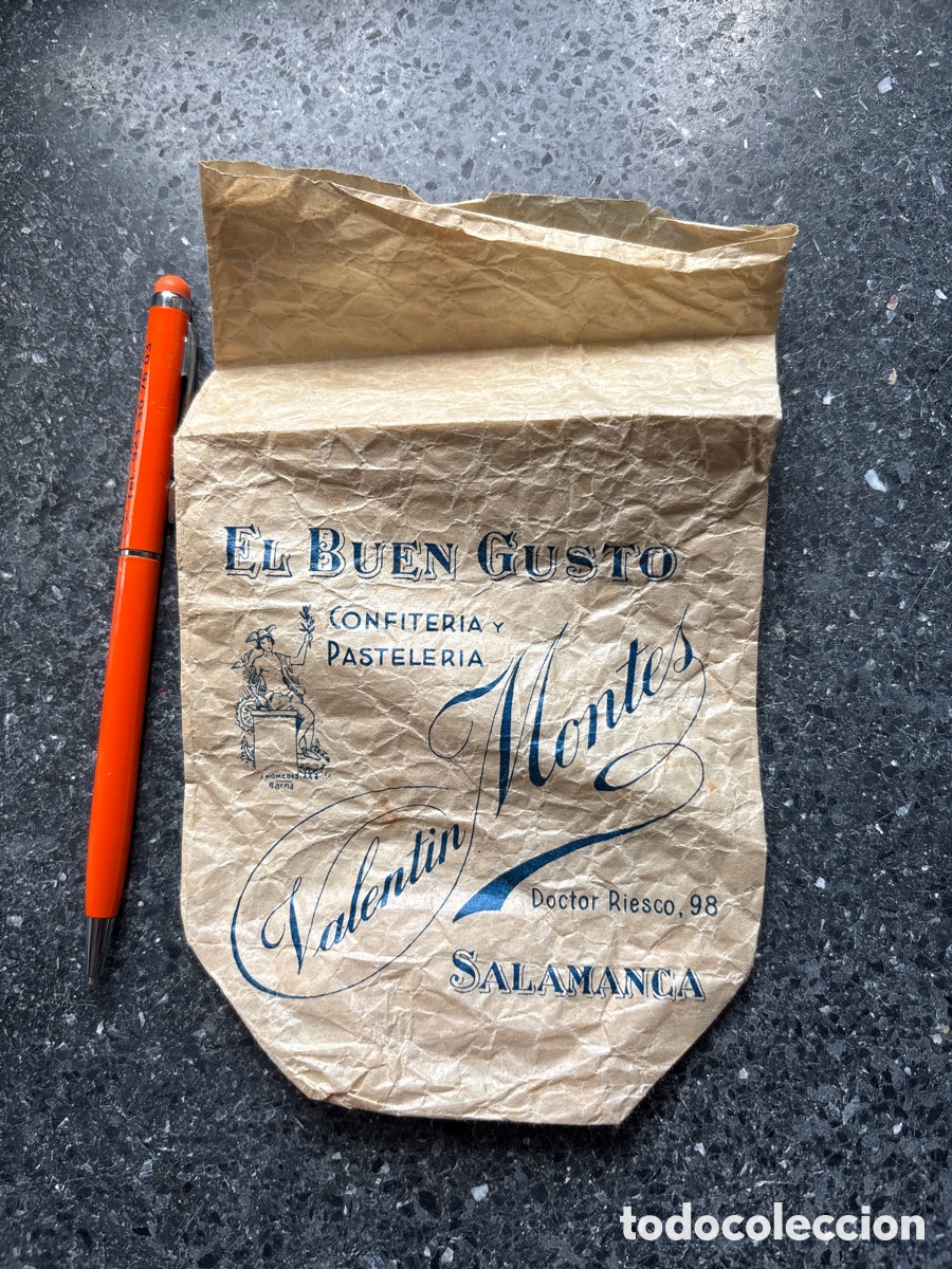 Otros art&iacute;culos de coleccionismo en papel: Bolsa papel El buen gusto confiter&iacute;a y pasteler&iacute;a. Valent&iacute;n Montes Doctor Riesco 98 Salamanca