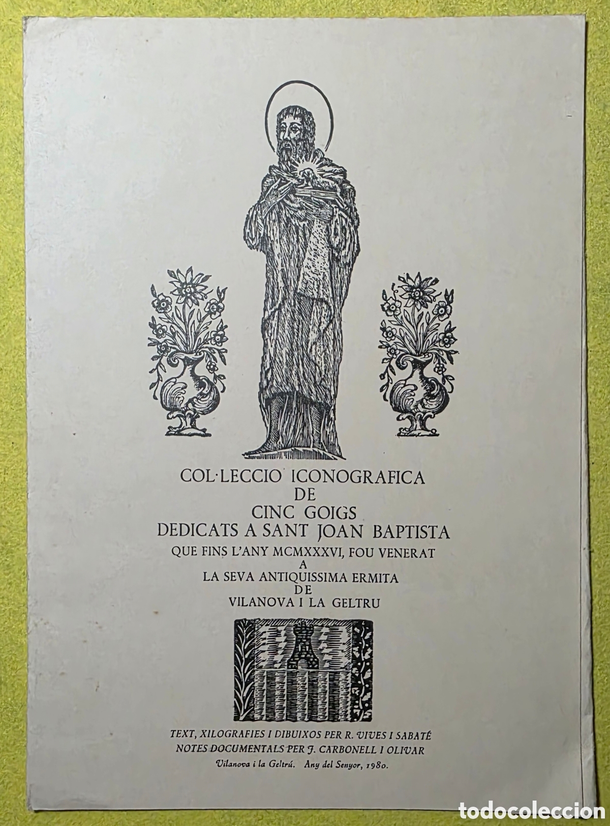 Otros art&iacute;culos de coleccionismo en papel: Cinc goigs dedicats a sant Joan baptista.