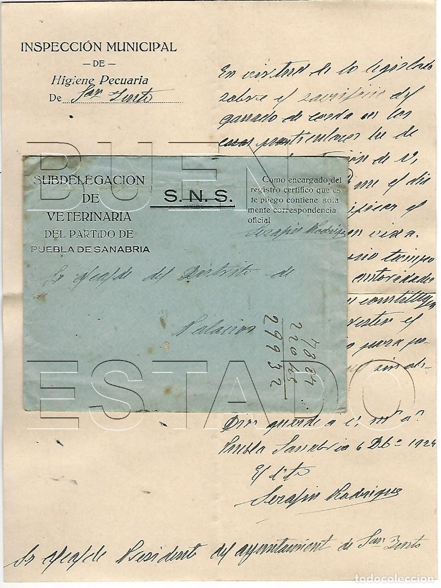 Otros art&iacute;culos de coleccionismo en papel: 1924 SAN JUSTO PUEBLA DE SANABRIA ZAMORA CARTA Y SOBRE M30