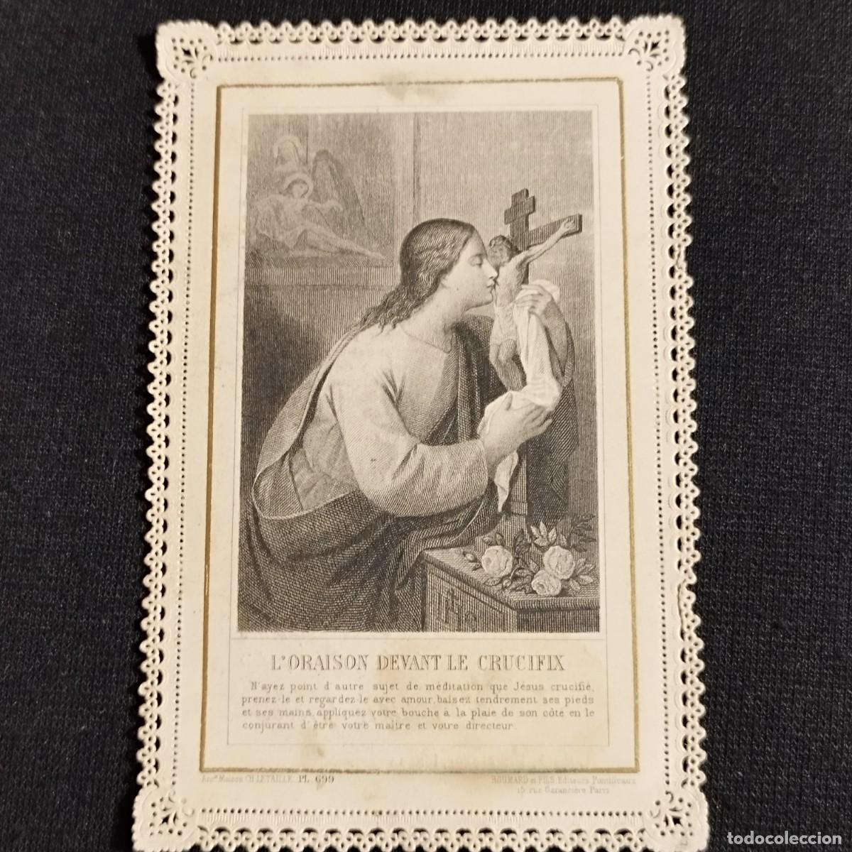 Otros art&iacute;culos de coleccionismo en papel: ESTAMPA SANTA ELISA PUNTILLA CALADA - ORACION DELANTE DEL CRUCIFIJO - RAMON SOLA - PUERTAFERRISA 15.