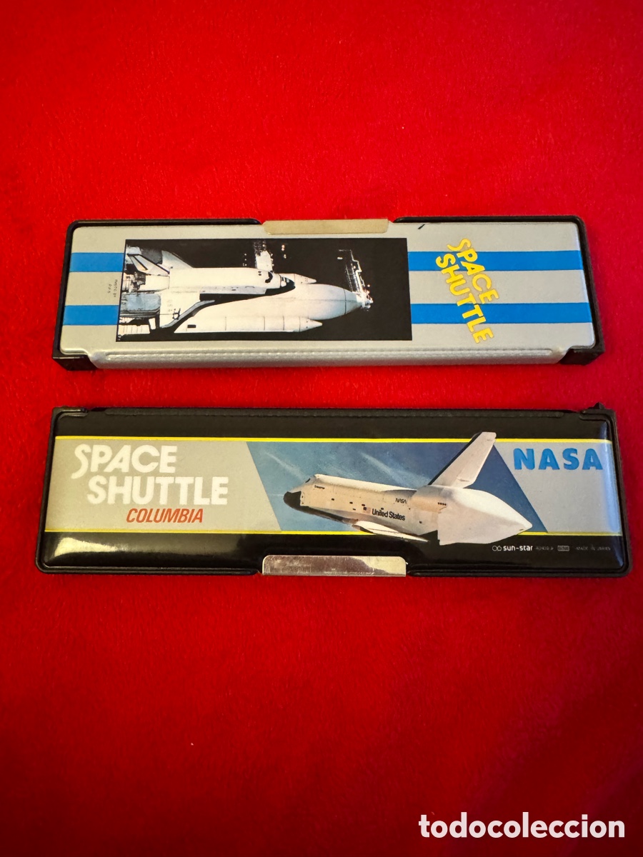Otros art&iacute;culos de coleccionismo en papel: Set 2 Cartucheras Vintage NASA Space Shuttle Columbia Pencil Case - Sun-Star