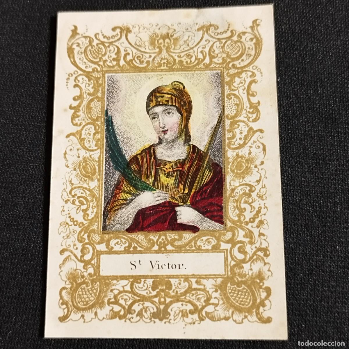Otros art&iacute;culos de coleccionismo en papel: ESTAMPA SAN VICTOR A COLOR - SIGLO XIX -