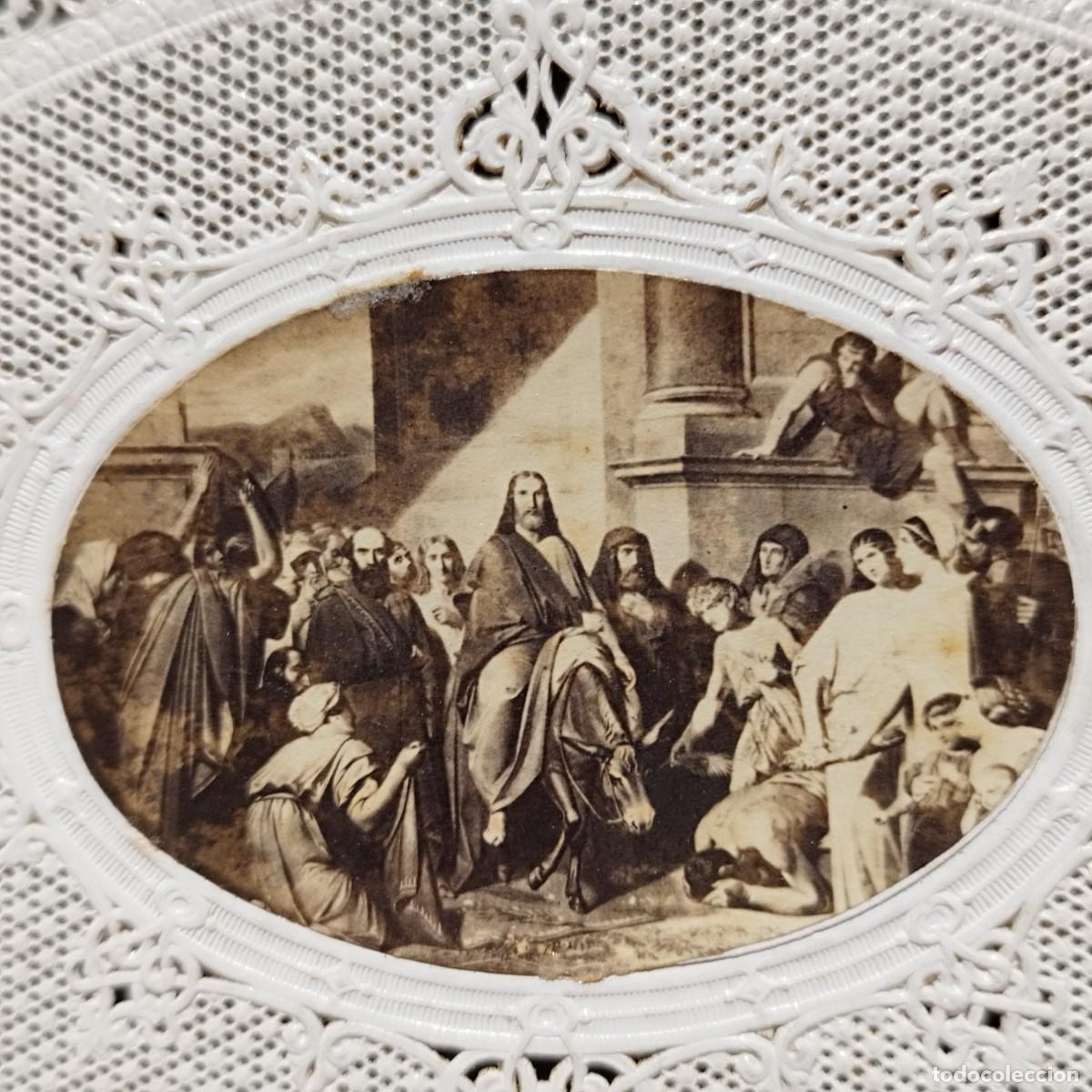 Otros art&iacute;culos de coleccionismo en papel: ESTAMPA ENTRADA JESUS EN JERUSALEN SOBRE UN BURRO - TROQUELADO -