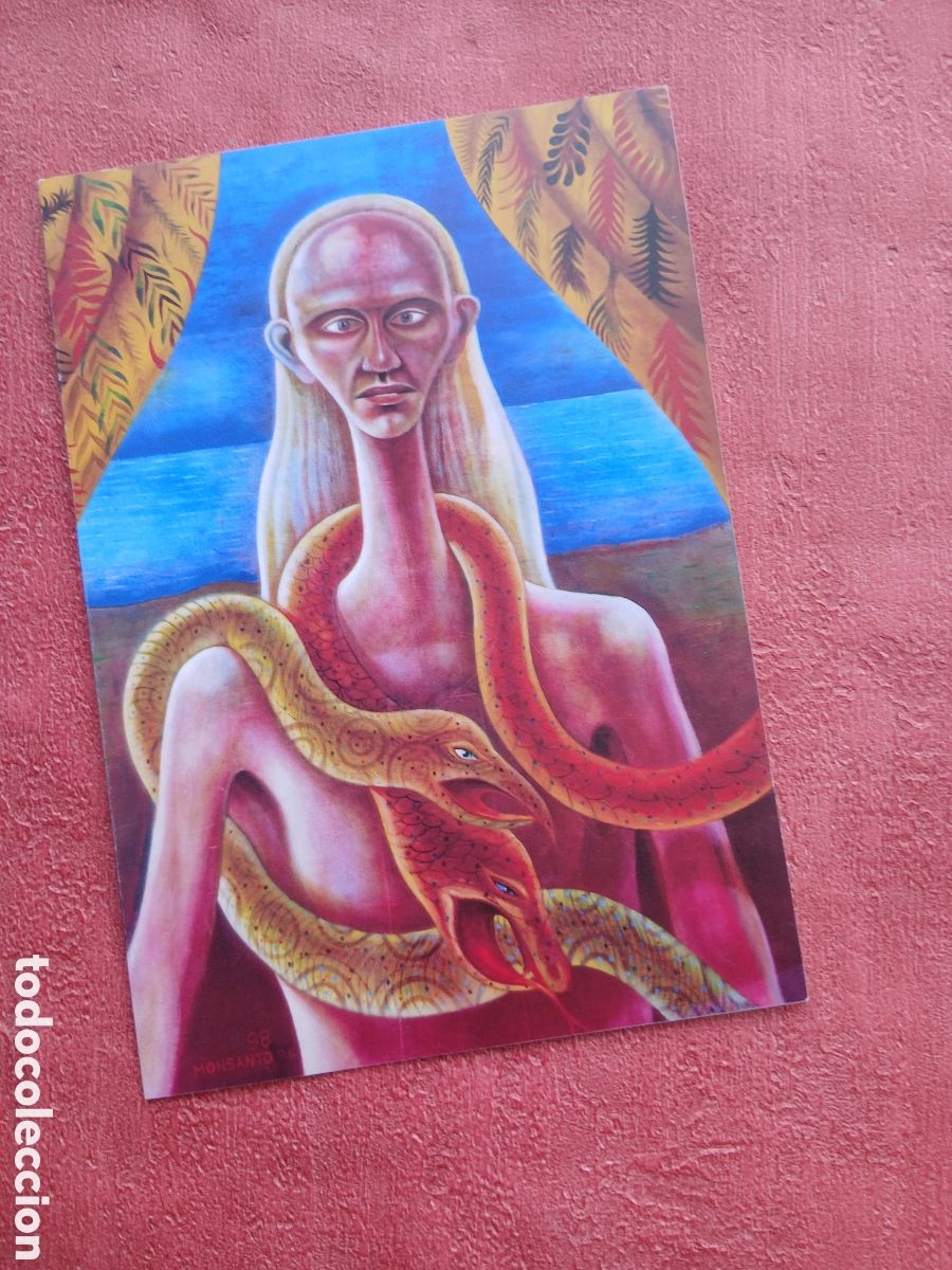 Otros art&iacute;culos de coleccionismo en papel: Tony Mosanto. Cura&ccedil;ao. Tarjeta de la exposici&oacute;n.