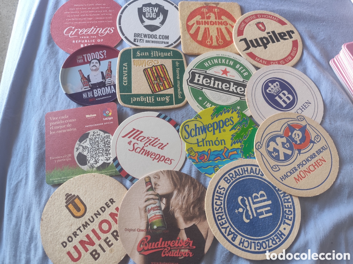 Otros art&iacute;culos de coleccionismo en papel: 130 posavasos de cerveza y bebidas