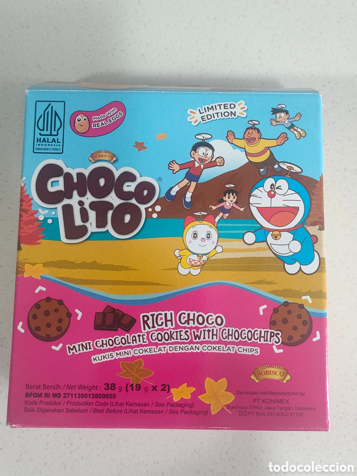 Otros art&iacute;culos de coleccionismo en papel: Doraemon caja de cart&oacute;n vac&iacute;a ChocoLito. Limited edition.