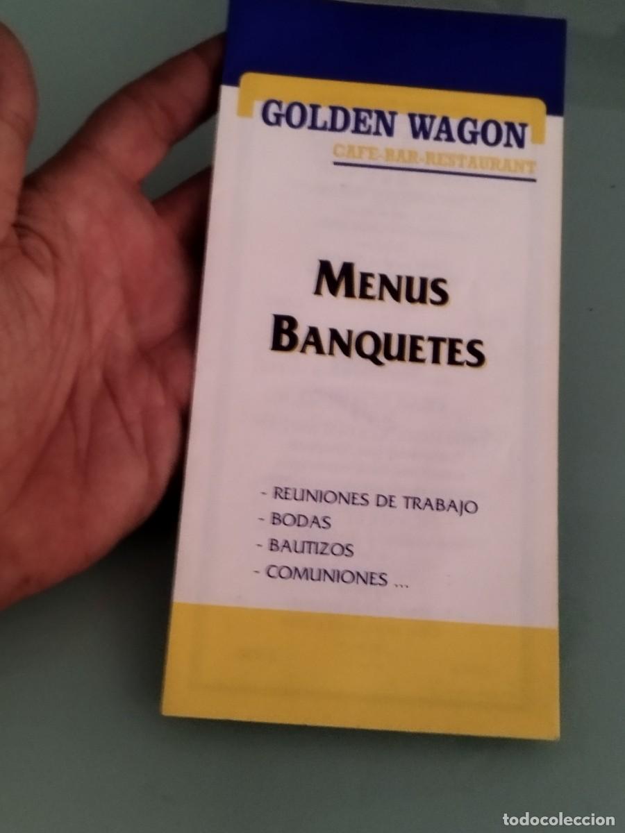 Outros artigos de papel: Men&uacute;s para banquetes del Caf&eacute;-Bar-Restaurant Golden Wagon. Barcelona, Tarragona.