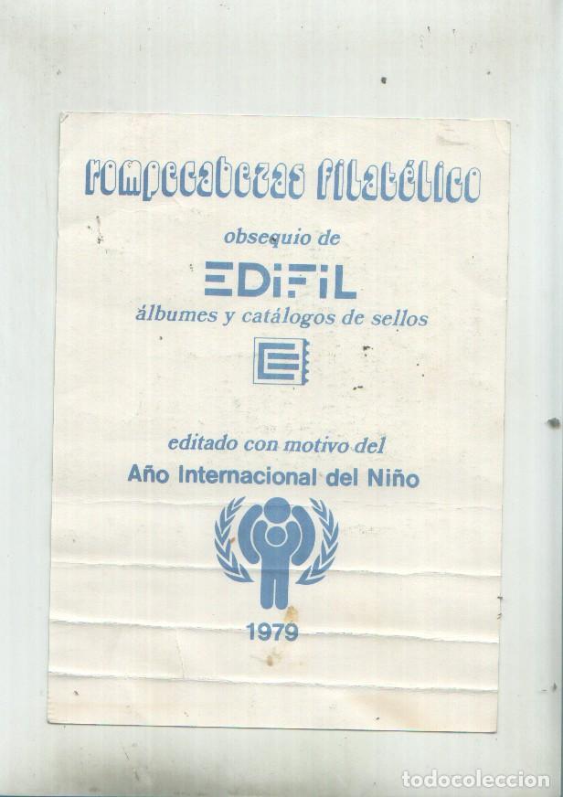 Outros artigos de papel: Propaganda rompecabezas filatelico de Edifil en 1979 -