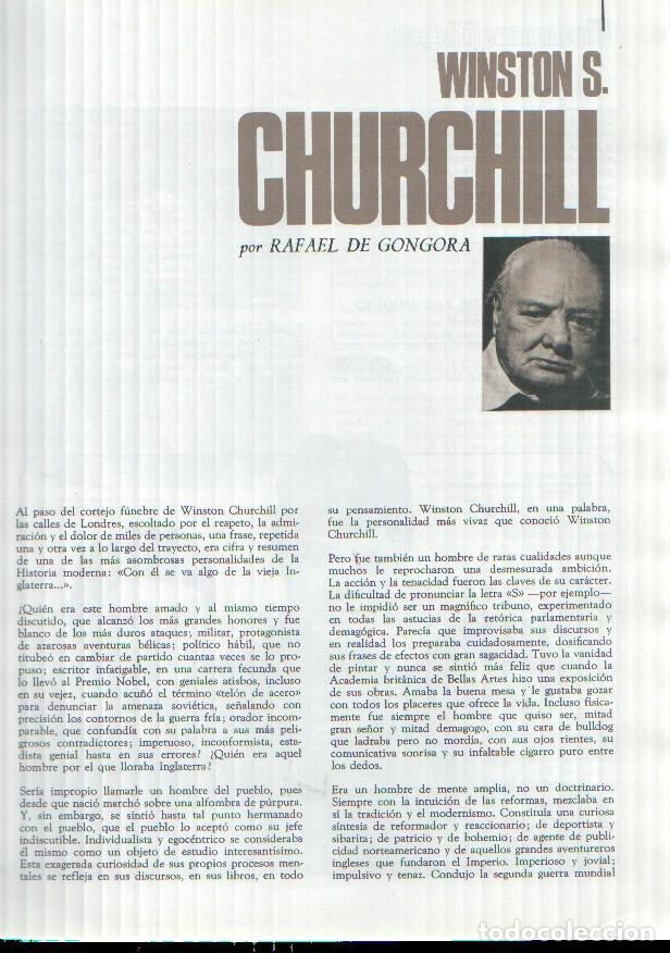 Otros art&iacute;culos de coleccionismo en papel: Los protagonistas de la historia: Winston S. Churchill, juego de 32 paginas por Rafael de gongora -