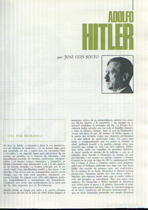 Otros art&iacute;culos de coleccionismo en papel: Los protagonistas de la historia: Adolfo Hitler, juego de 32 paginas por Jose Luis Souto -
