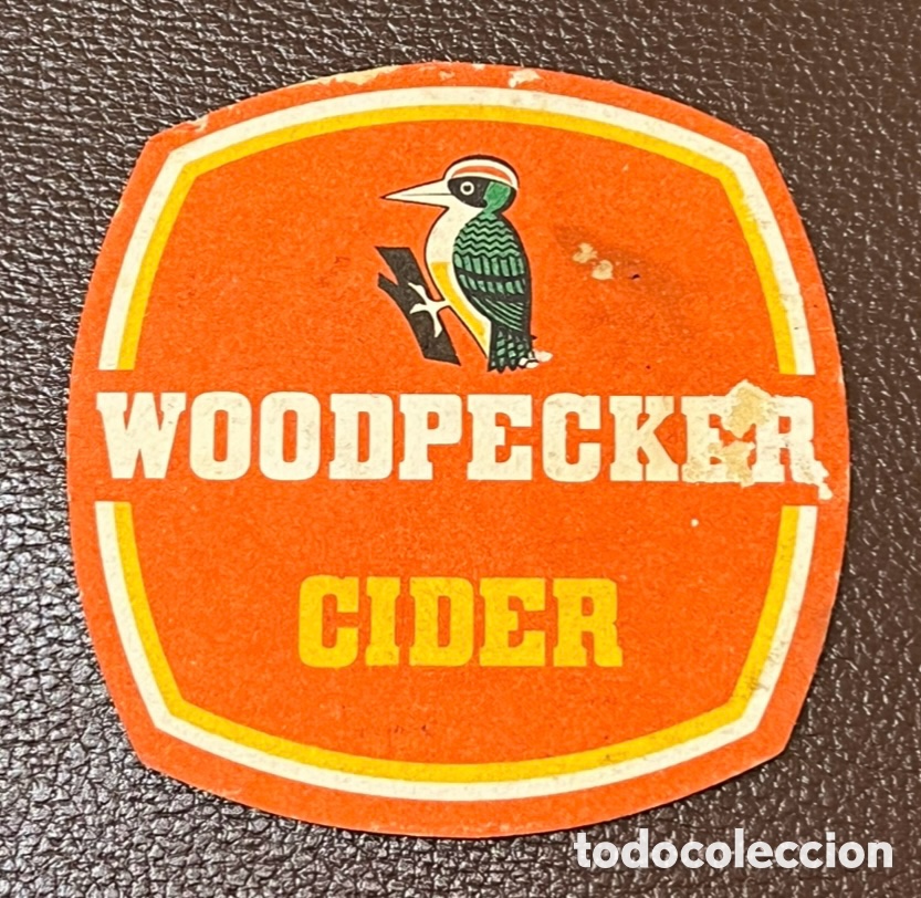 Otros art&iacute;culos de coleccionismo en papel: Posavasos. WOODPECKER Cider. A&ntilde;os 70.