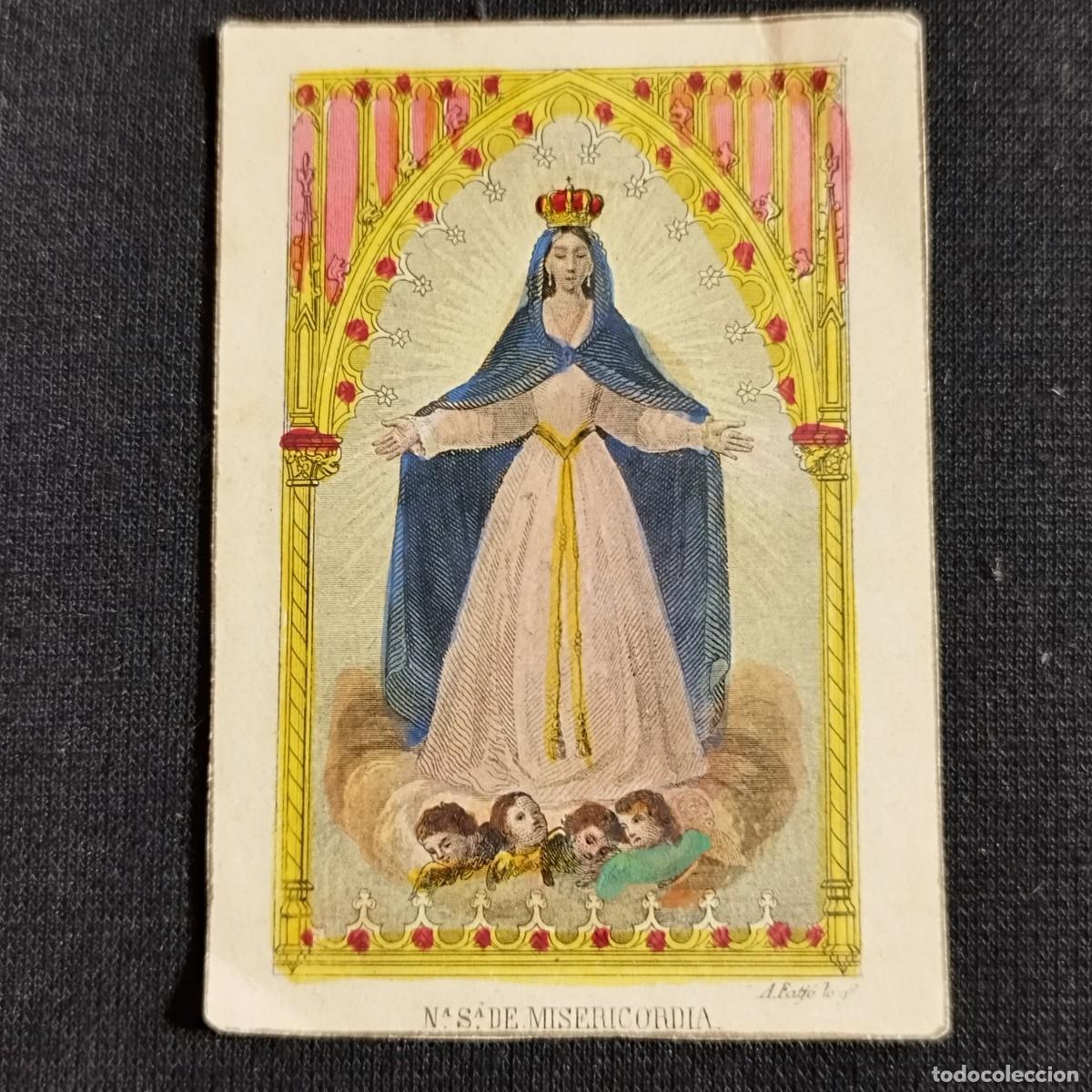 Otros art&iacute;culos de coleccionismo en papel: ESTAMPA NUESTRA SE&Ntilde;ORA DE MISERICORDIA A COLOR - EDITOR A. FATJO