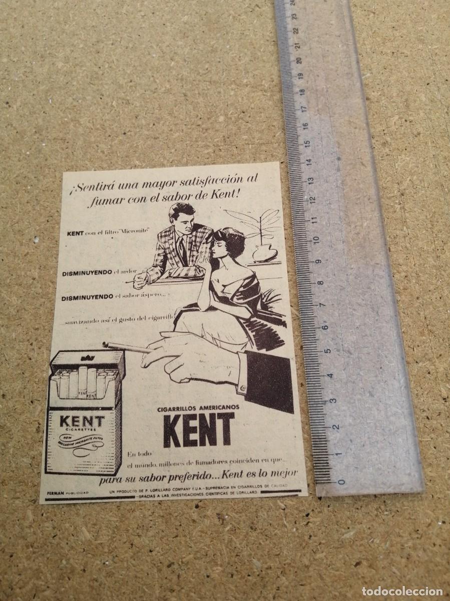 Otros art&iacute;culos de coleccionismo en papel: ANUNCIO. CIGARRILLOS KENT