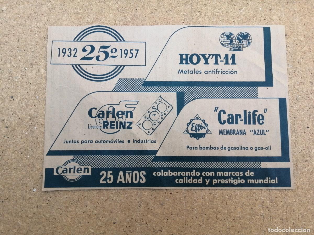 Otros art&iacute;culos de coleccionismo en papel: ANUNCIO. CARLEN, 25 A&Ntilde;OS COLABORANDO CON LAS MARCAS DE PRESTIGIO