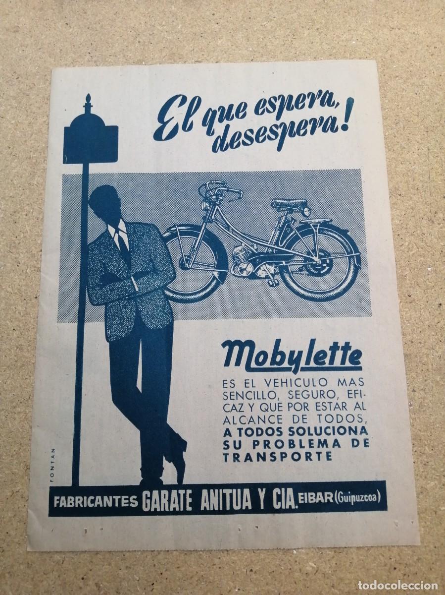 Otros art&iacute;culos de coleccionismo en papel: ANUNCIO. MOBYLETTE..