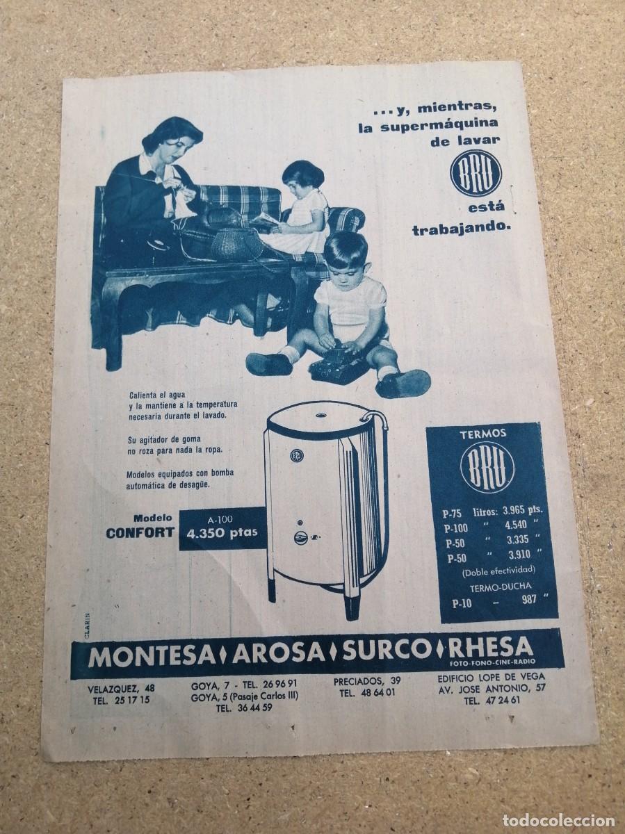 Otros art&iacute;culos de coleccionismo en papel: ANUNCIO. TERMOS BRU.