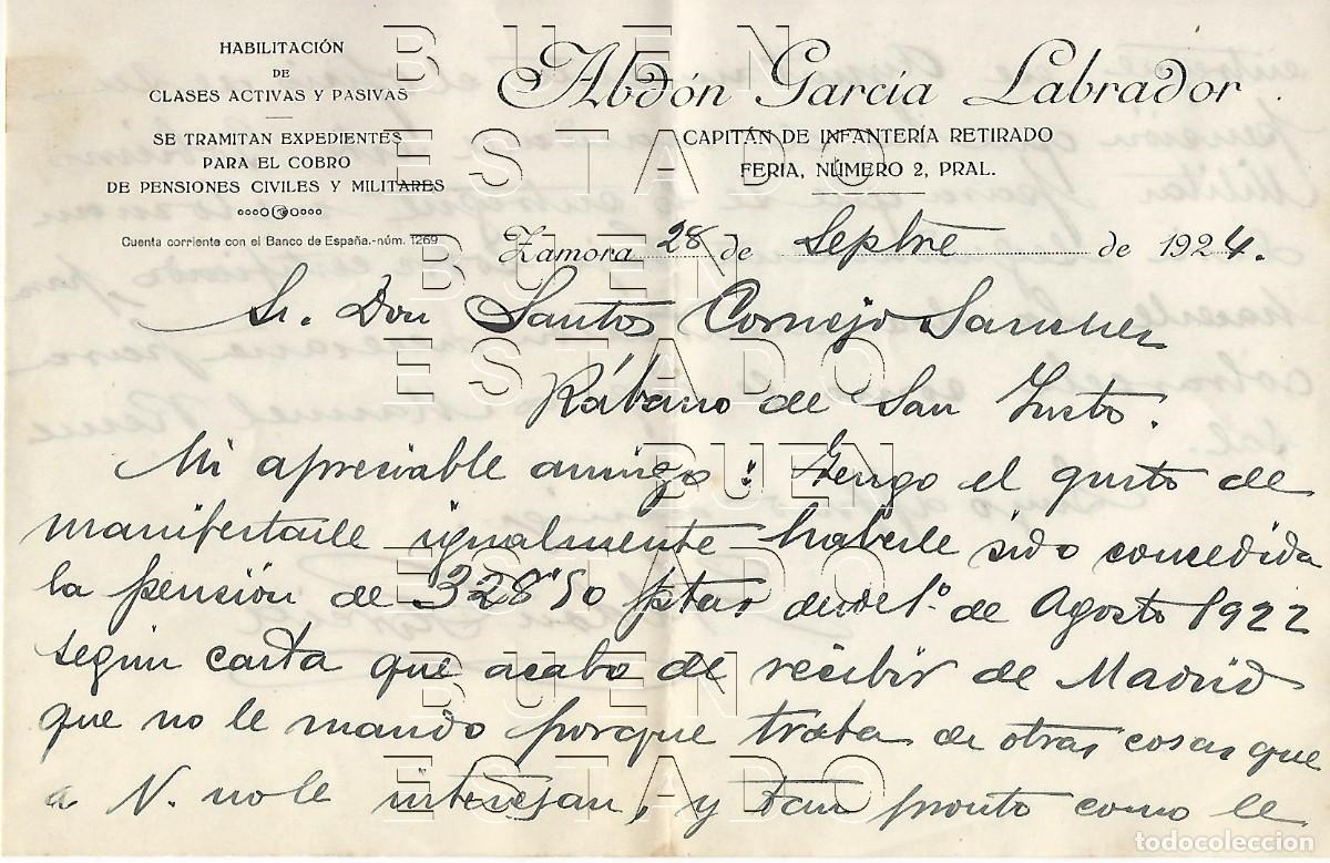 Otros art&iacute;culos de coleccionismo en papel: ZAMORA RABANO DE SAN JUSTO 1924 SANTOS CORNEJO SANCHEZ CARTA M49