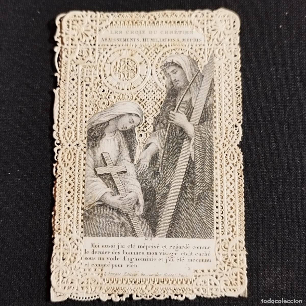 Otros art&iacute;culos de coleccionismo en papel: ESTAMPA LES CROIX DU CHRETIEN . CRUCES DE CRISTO - PUNTILLA CALADA - L. TURGIS EDIT. PARIS
