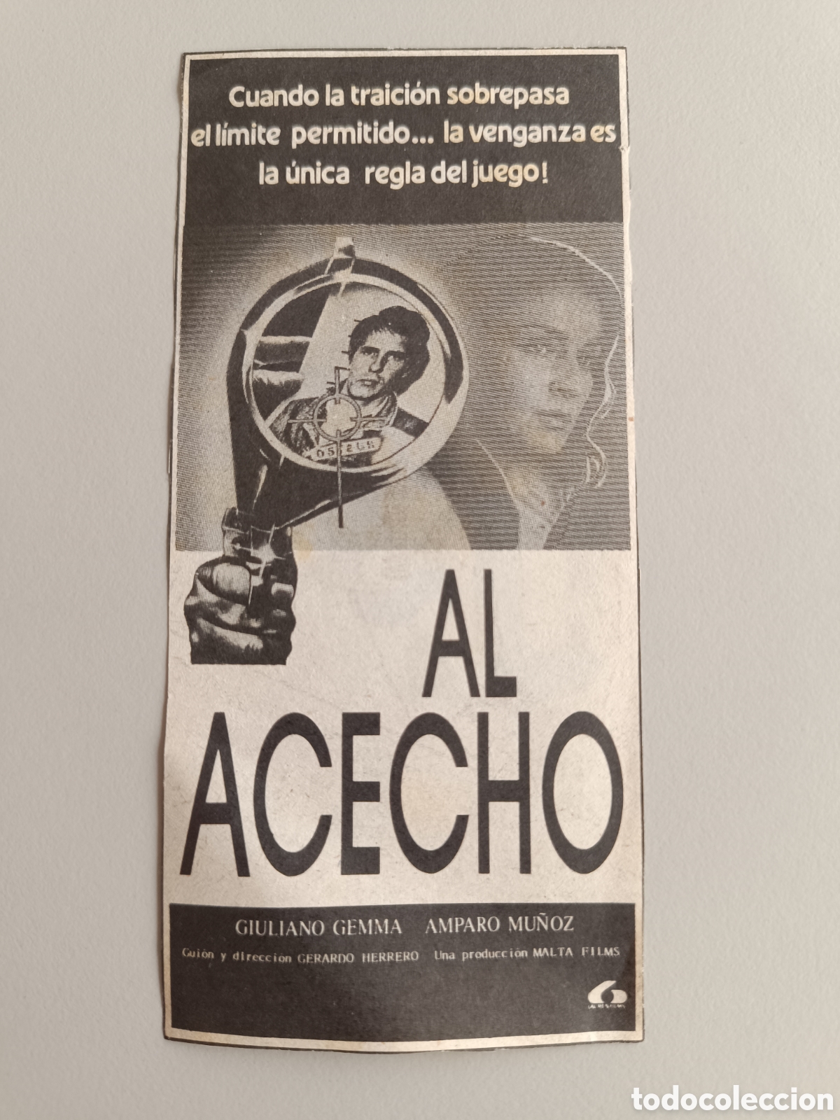 Otros art&iacute;culos de coleccionismo en papel: Anuncio prensa Al Acecho cine cartel