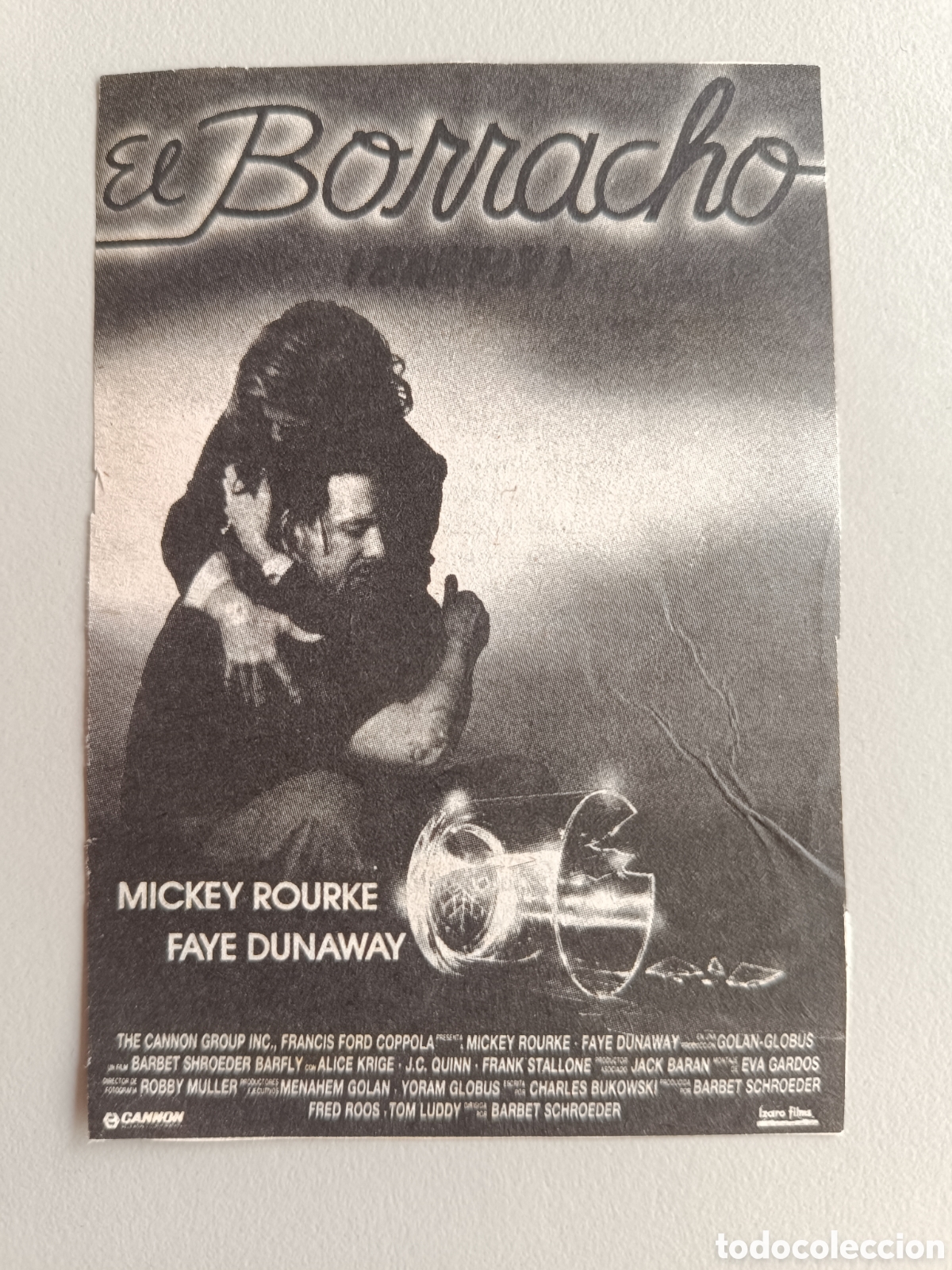 Otros art&iacute;culos de coleccionismo en papel: Anuncio prensa El Borracho Mickey rourke cartel cine