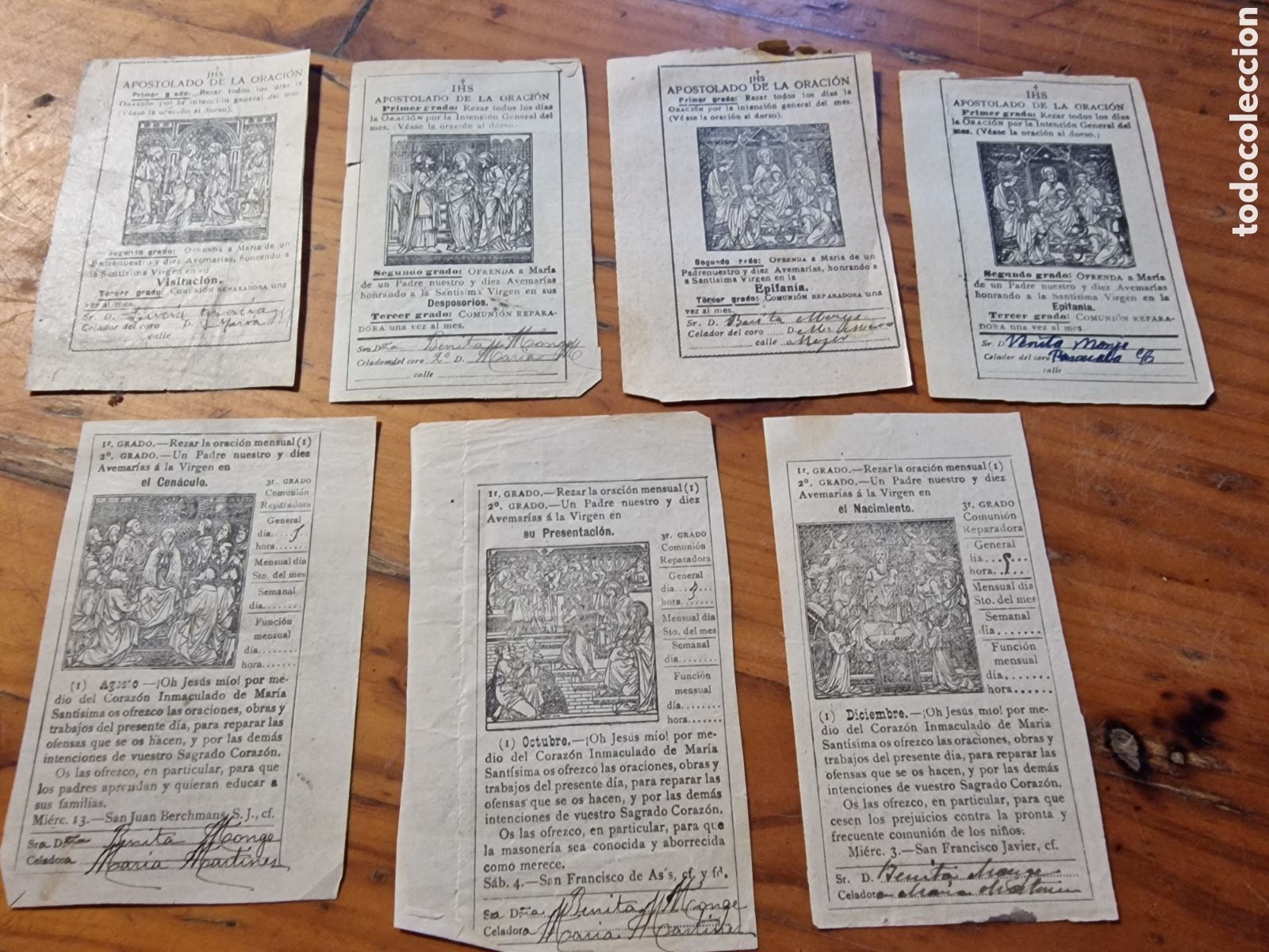 Sammelleidenschaft Andere Papierartikel: Antiguos papeles,apostolado de la oraci&oacute;n, a&ntilde;o 1890-1900,lote de 7