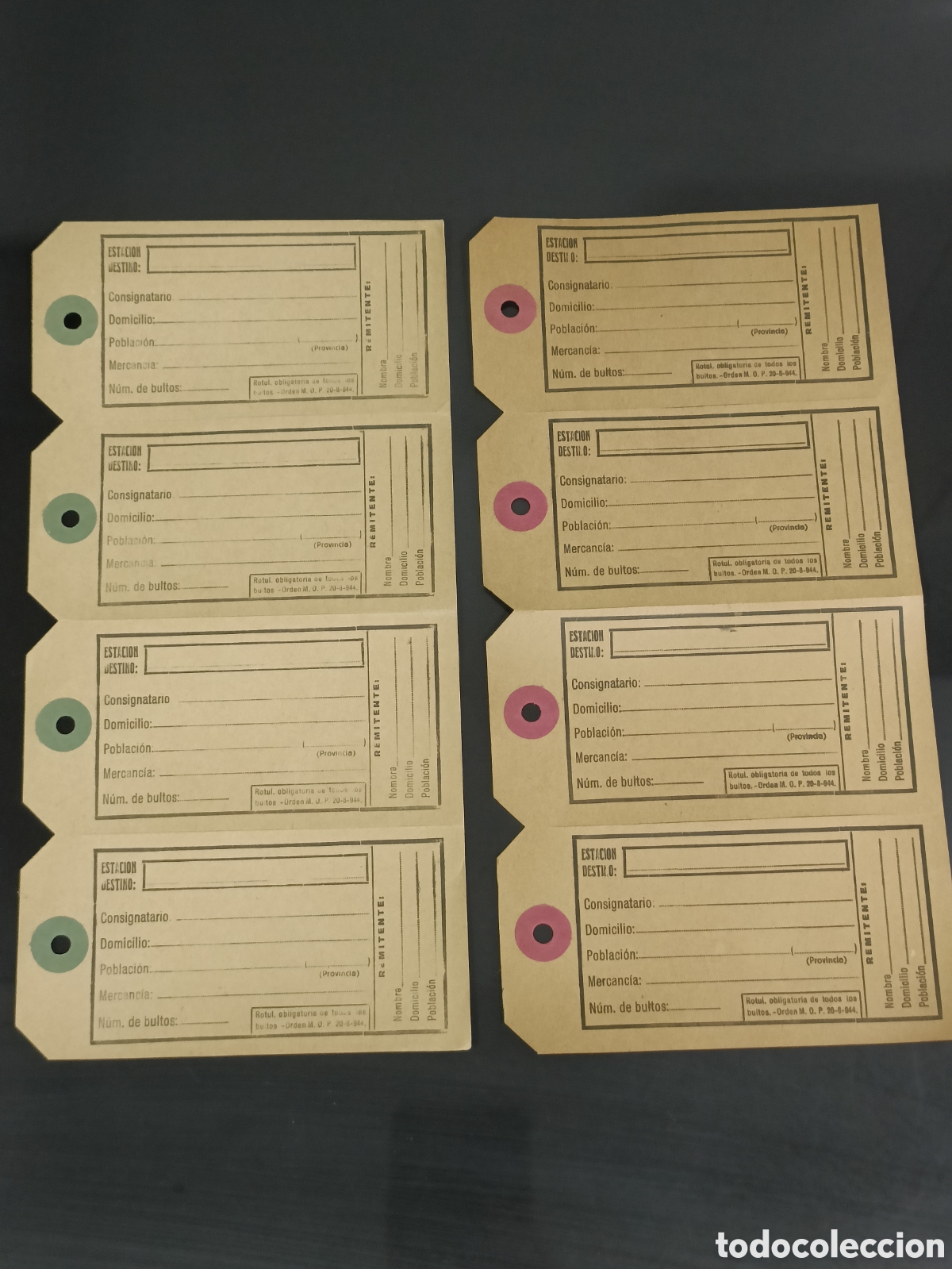Otros art&iacute;culos de coleccionismo en papel: Vintage a&ntilde;os 70 lote 2 etiquetas de mercanc&iacute;a