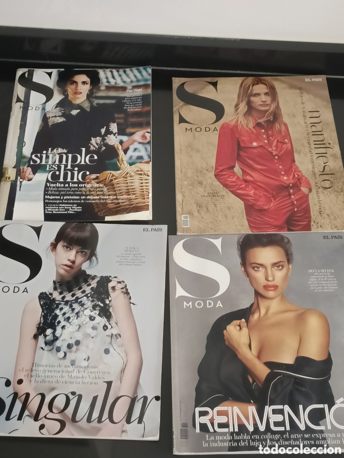 Otros art&iacute;culos de coleccionismo en papel: Lote revistas S Moda Paz Vega, Edita Vilkeviciute, Mayka Merino y Irina Shayk