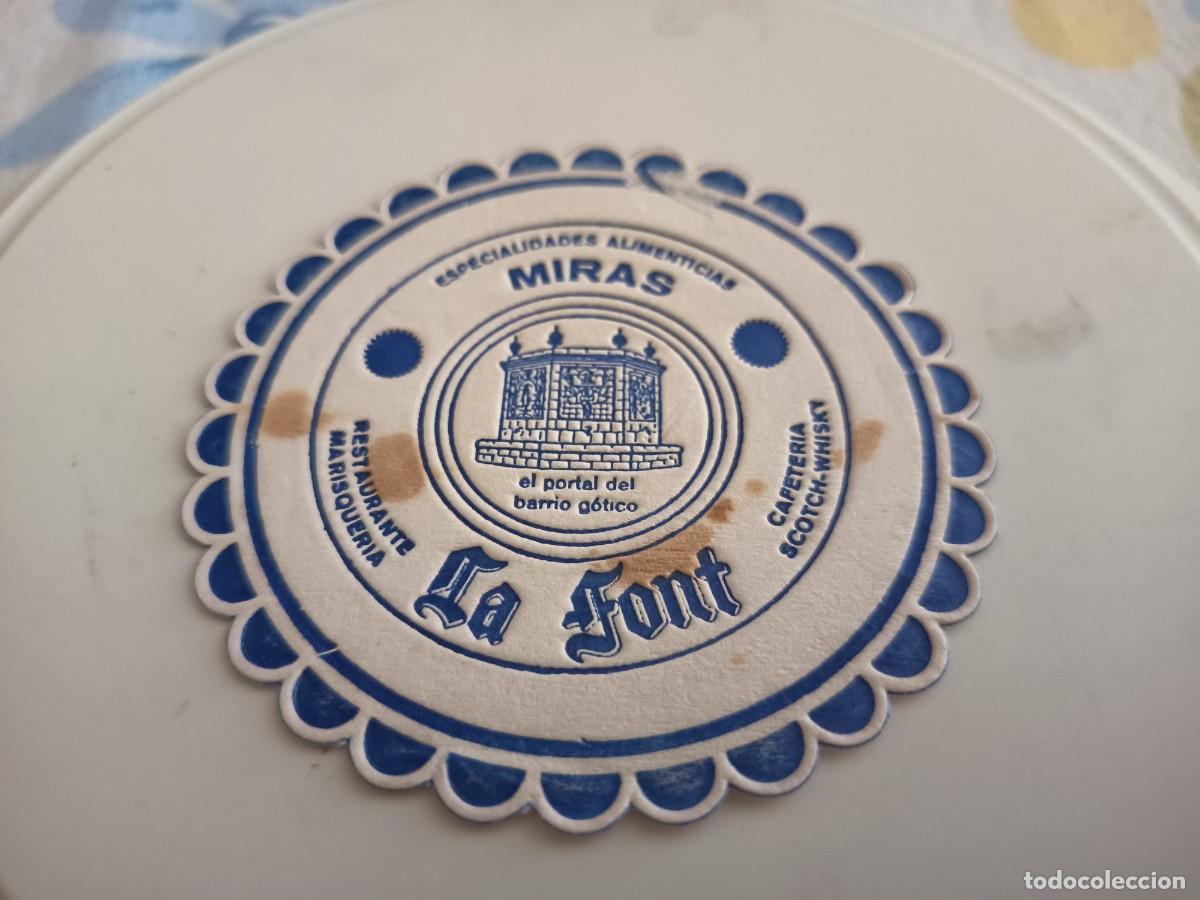 Otros art&iacute;culos de coleccionismo en papel: POSAVASOS RESTAURANTE LA FONT-BARCELONA