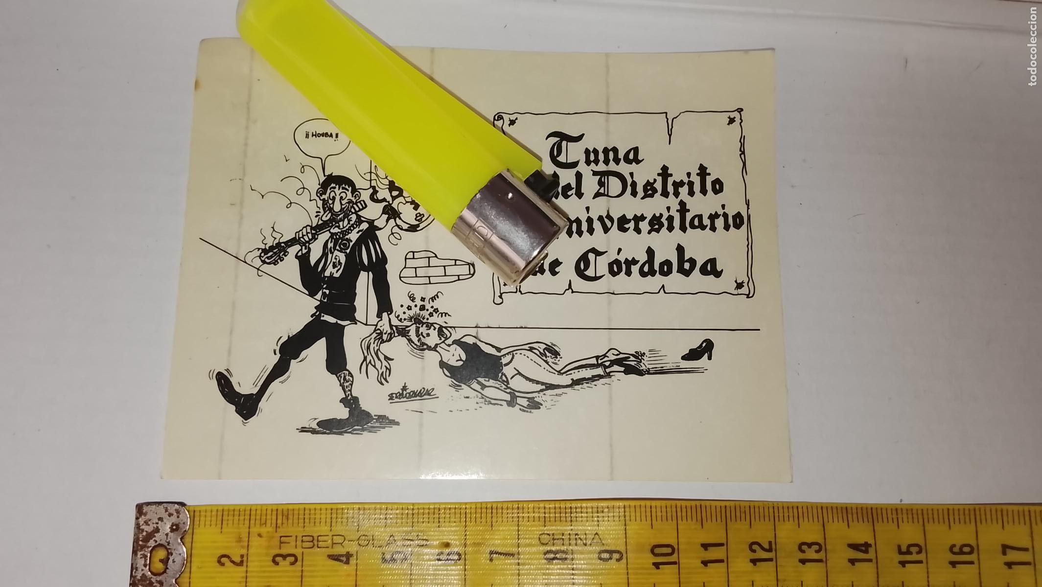 Otros art&iacute;culos de coleccionismo en papel: antigua pegatina universitaria distrito universitario cordoba tuna estudiantina - troqulado