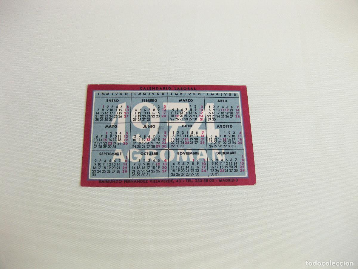 Otros art&iacute;culos de coleccionismo en papel: CALENDARIO DE BOLSILLO AGROMAN PARA 1973 Y 1974