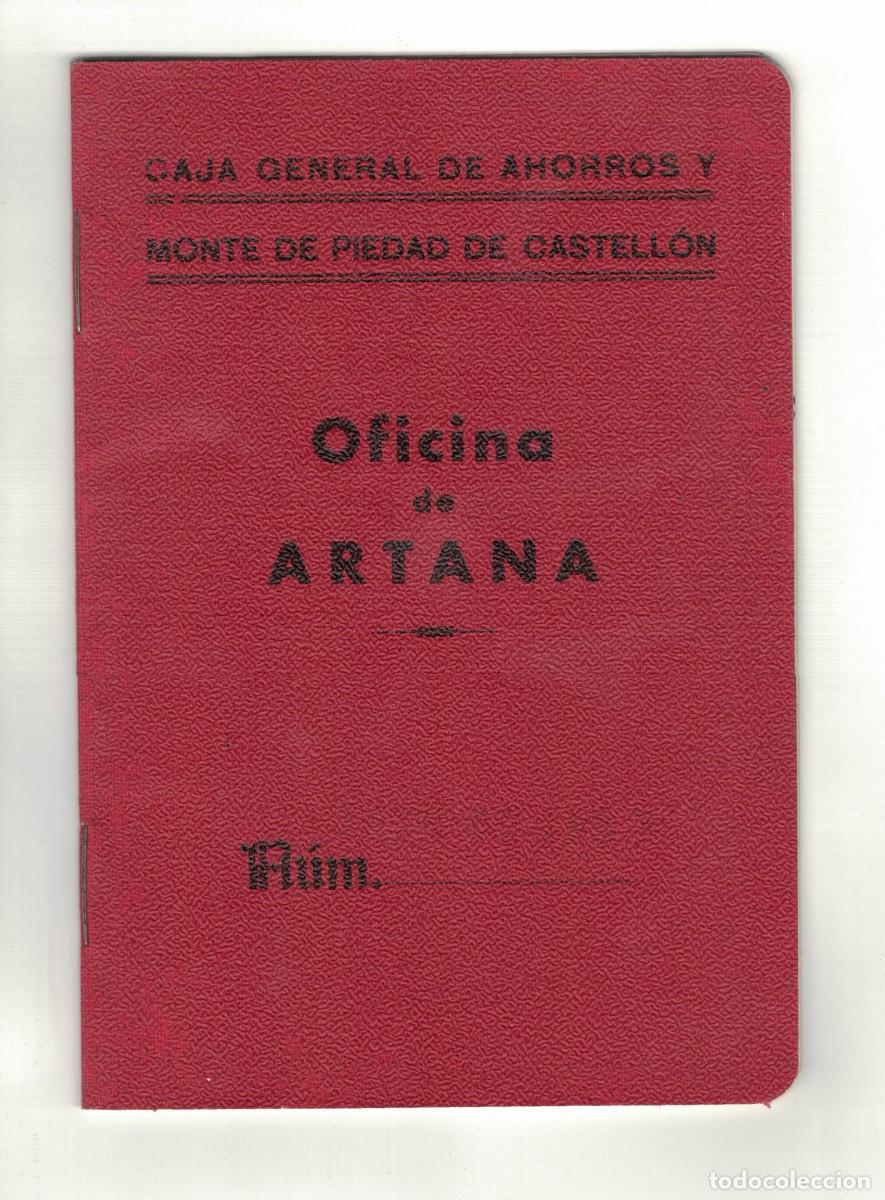 Otros art&iacute;culos de coleccionismo en papel: Libreta Caja General de Ahorros y Monte de Piedad de Castell&oacute;n oficina de Artana 1967