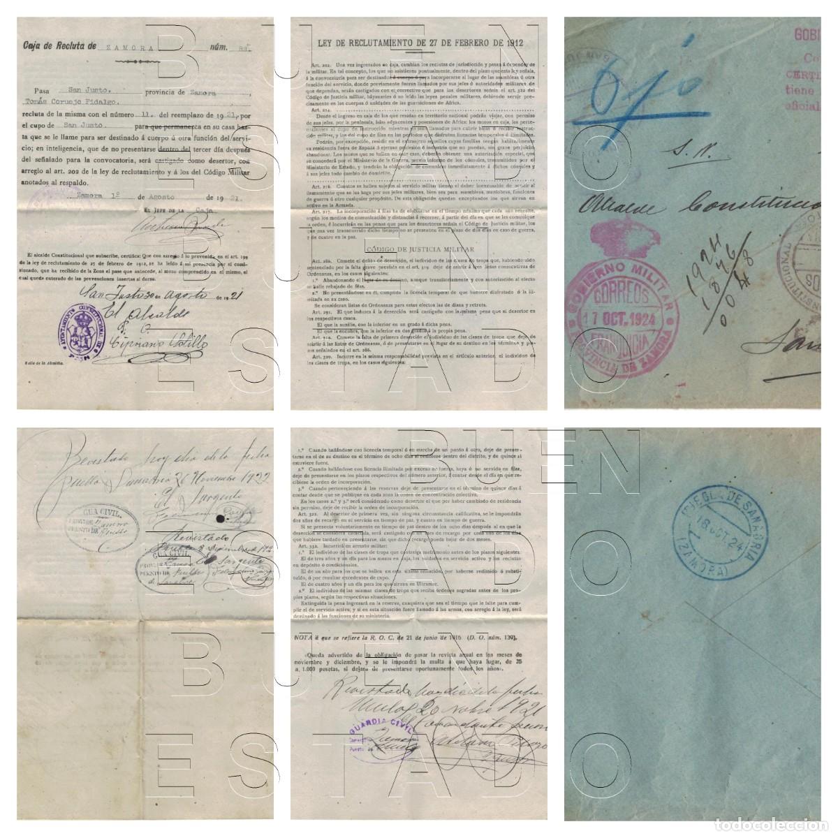 Otros art&iacute;culos de coleccionismo en papel: SAN JUSTO DE SANABRIA ZAMORA 1922 RECLUTAMIENTO CARTA Y SOBRE SELLOS GUARDIA CIVIL M50