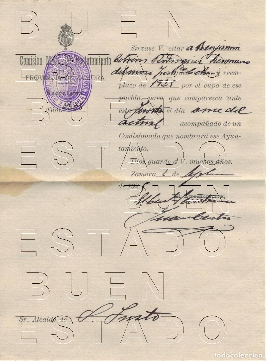 Otros art&iacute;culos de coleccionismo en papel: SAN JUSTO DE SANABRIA ZAMORA 1925 RECLUTAMIENTO CARTA M50