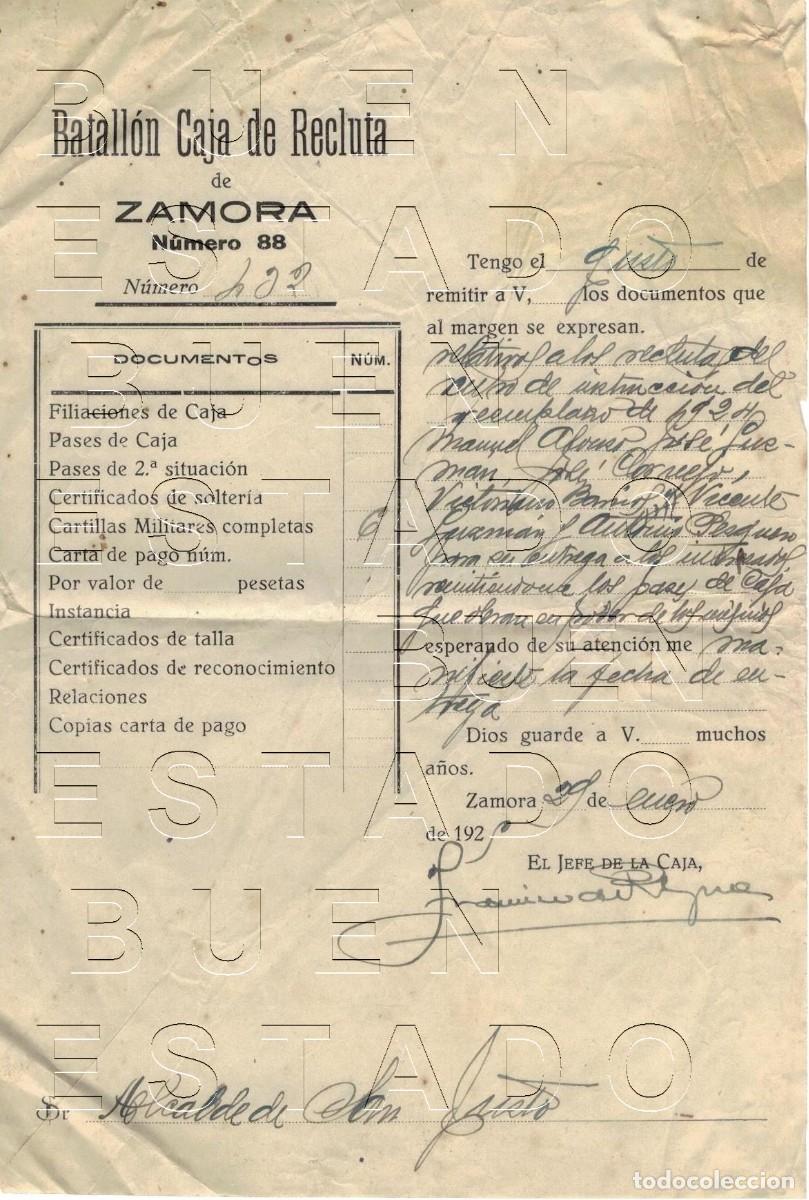 Otros art&iacute;culos de coleccionismo en papel: SAN JUSTO DE SANABRIA ZAMORA DIPUTACION 1925 RECLUTAMIENTO RELACION RECLUTAS CARTA M50