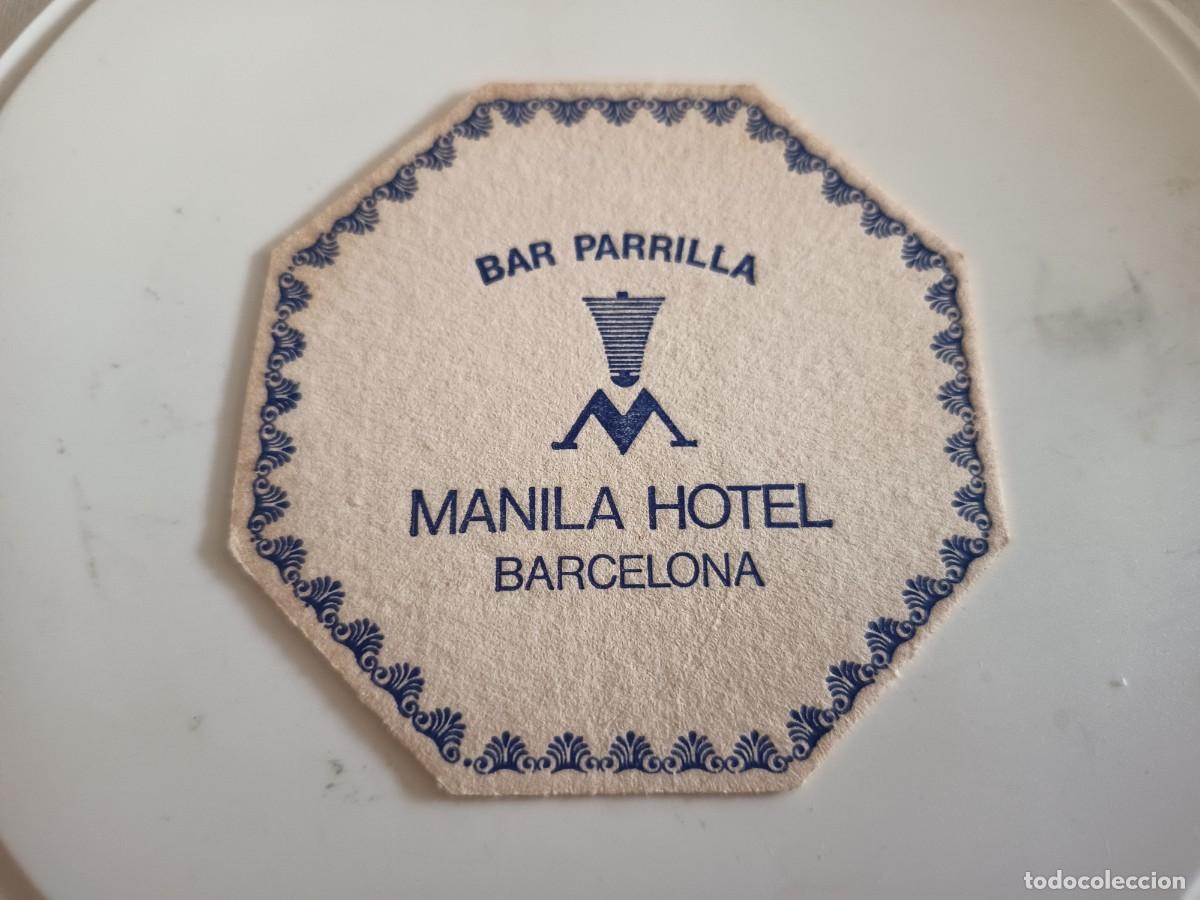 Otros art&iacute;culos de coleccionismo en papel: POSAVASOS HOTEL MANILA-BAR PARRILLA-BARCELONA